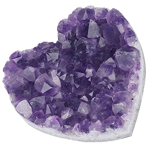 HAPINARY Crystal Stone Decor Natural Amethyst Stone Dining Table Small Crystal Stone Adornment Crafts Desktop Desktop Crystal Stone Stone Decorations Amethyst Cluster Natural