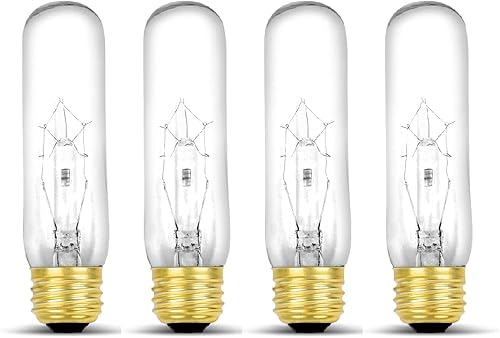 Bombilla de piano de 40 W, 120 voltios, 40T10CL, repuesto para pasatiempos creativos 3090, bombilla T10, base media (E26), bombilla incandescente