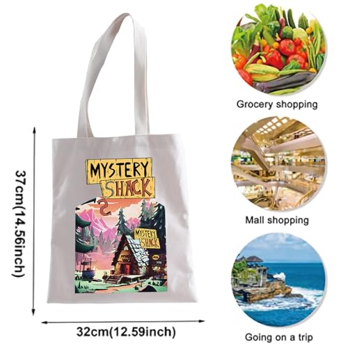 XYANFA Mystery Shack Tote Bag Cartoon TV Show Tote Bag Cartoon Fan Gift2