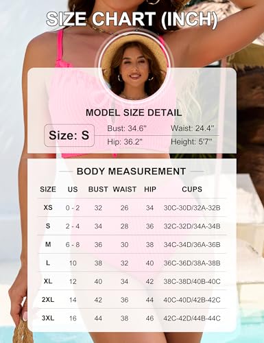 Image of BMJL Womens High Waisted Bikini Sets Tummy Control Swimsuit Swim Suit 2026