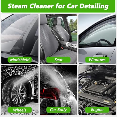 Image of Handheld Steam Cleaner, 2500W High Pressure Steamer for Cleaning, Portable Steam Cleaner with 1.6L Water Tank, 3 Levels Adjustable Handle, Steam Cleaner for Home, Car, Furniture, Bed Bugs (Red)