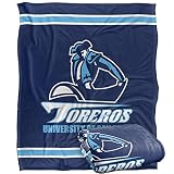 University of San Diego Toreros Blanket, 50" x 60", Primary Logo Stripes, Silky Touch Super Soft Throw
