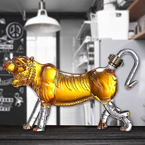 1000 ml wijnkaraf, tijger-vormige wijnfles glas wijn glas set, decoratie rode wijnkaraf, handgeblazen kristalglas, heup… - Afbeelding 6