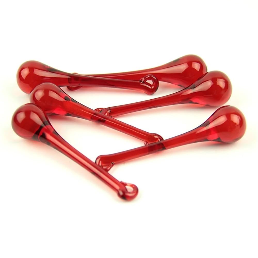 Lampadario a prisma di cristallo, acchiappasole, 16 x 60 mm/20 x 80 mm, gocce di pioggia rosse, accessori per lampadari (20 x 80 mm, 50 pezzi)