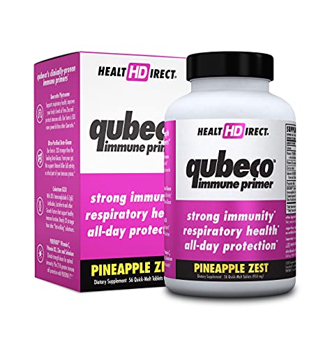 Health Direct, 7 in 1 Immune Support for Kids and Adults, Qubeco- Powerful Defense Blend of PUREWAY Vitamin C, D, Colostrum, Quercetin, Beta Glucan, Zinc, Selenium, 56 Vegetarian Tablets, Gluten Free