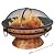 Sunnydaze 31-Inch Large Outdoor Fire Pit - Wood Burning Fire Pit for Outside with Log Poker and Spark Screen - Copper Finish