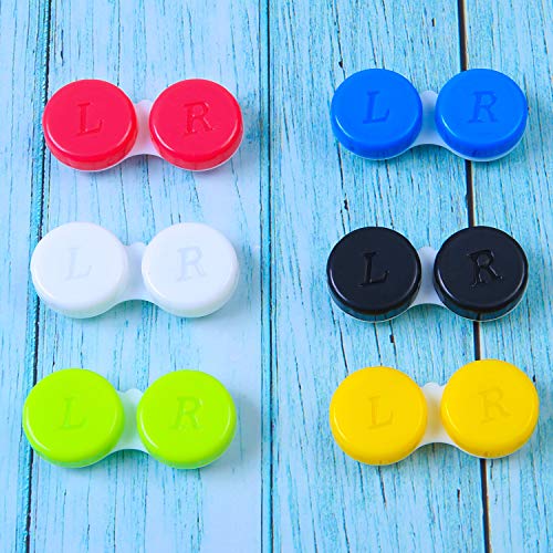 image for Elcoho 24 Pack Contact Lens Cases Contact Lens Holder Box Left/Right E