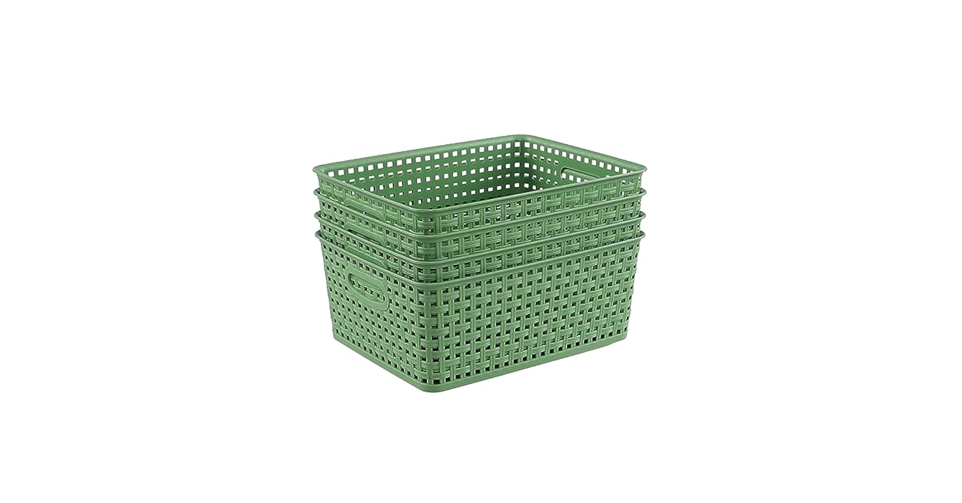 Amazon.com: Sandmovie Plastic Woven Storage Baskets, Dark