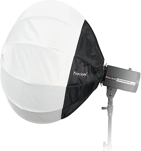 Miniatura 8 de Fotodiox - Softbox con forma de globo (19.7in, plegable, con anillo Quantum Qflash Speedring para Quantum, Trio Flash y compatible)