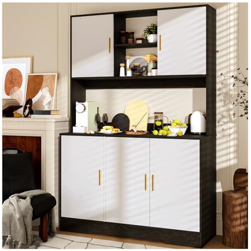 Catálogo de Walmart Muebles de Cocina de esta semana. 47 Simple Wisdom Alacenas para Cocina,Muebles para Cocina Modernos,Bufetera Mueble con 5 Puertas,Gran Capacidad Almacenamiento,con Divisiones Ajustables,para Cocinas...
