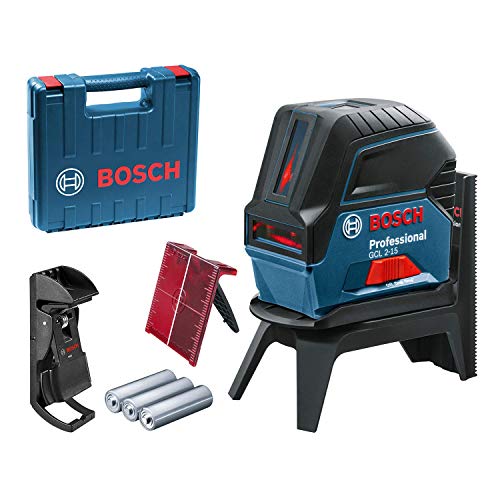 Bosch Professional Nivel láser GCL 2-15 (láser rojo, interior, con puntos de plomada, alcance: 15 m, …