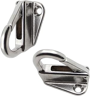 TONGNENGLIU 2 Pcs 316 Stainless Steel Safety Heavy Hook Spring Snap Attach Rope Hook Fender Hanger Hook for Tug Hardware Accessories