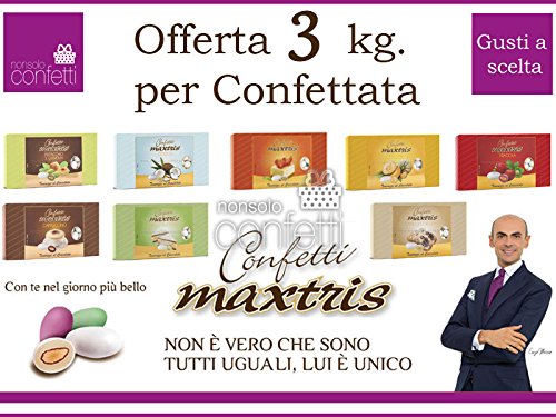 Confetti Maxtris Kit da 3 Kg. per Confettata o Bomboniere 3 GUSTI diversi