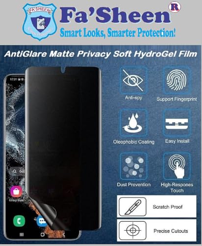 Image of FASHEEN Matte Privacy Screen Guard Compatible With Oppo Reno11 Pro CPH2607 Anti Peep 2 Way Privacy Full Coverage Self Healing Screen Protector, Flexible Matte Finish TPU Not a Tempered Glass