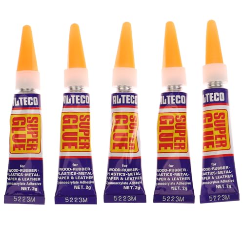 Dusarls 1/5 piezas de pegamento para tacos de billar, herramienta de reparación de punta de taco de billar, accesorios de taco de billar, puntas de palo de rendimiento