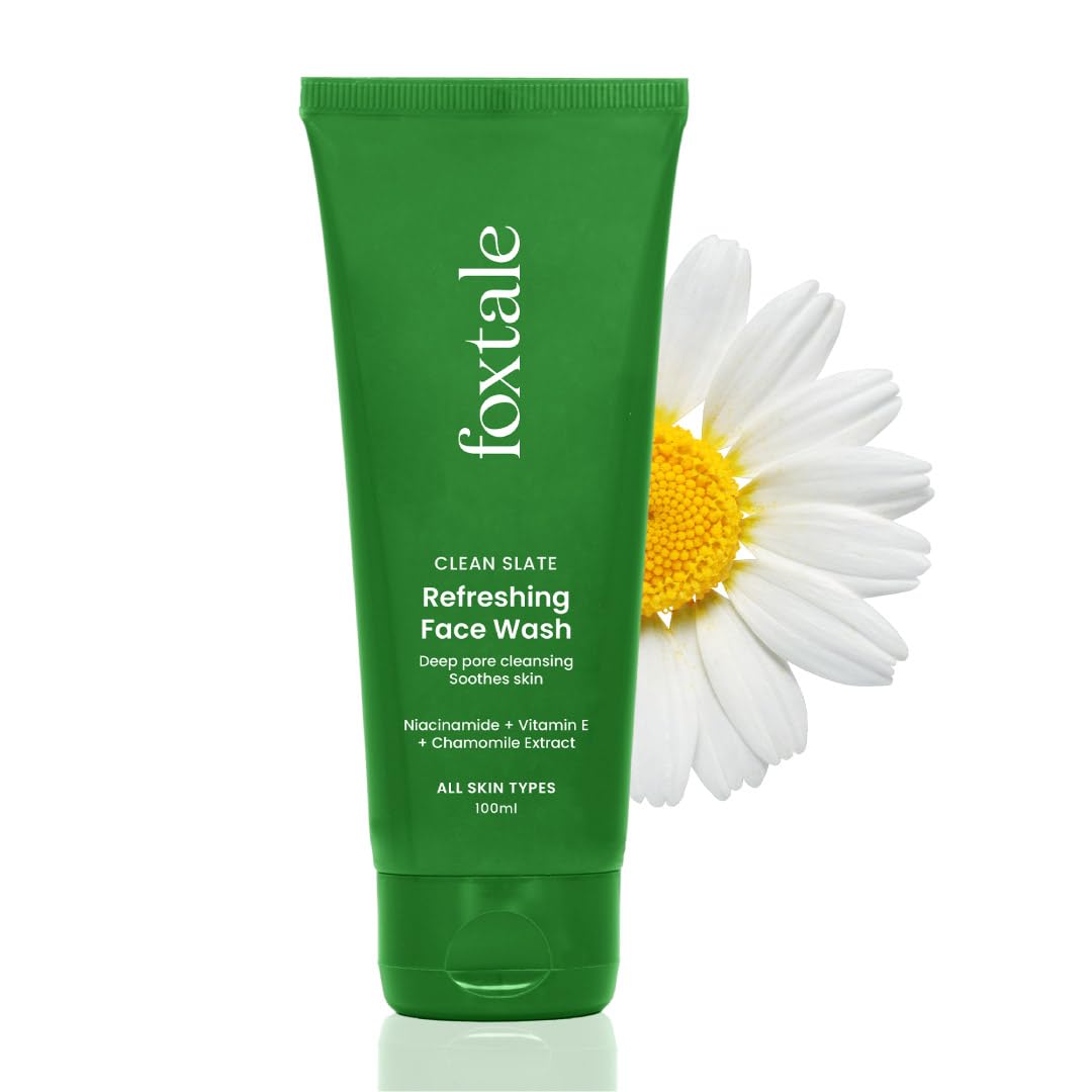 Foxtale Refreshing Face Wash for Deep Cleansing with Niacinamide, Hydrates & Brightens, Non-Drying Cleanser for Glowing Skin, Men & Women, For All Skin Types - 100 ml-image-49