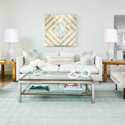 PARTPHONER Table Lamps Set of 2, Bedside Touch Lamp with USB C+A Charging Ports, Side Table Lamp with White Fabric Shade (LED Bulbs Included) - Image 8