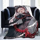 Uxodewor Anime Overlord Blanket Lightweight Microfiber Flannel Throw Blanket for Bedroom Livingroom Air Conditioning Blanket 50'x40'