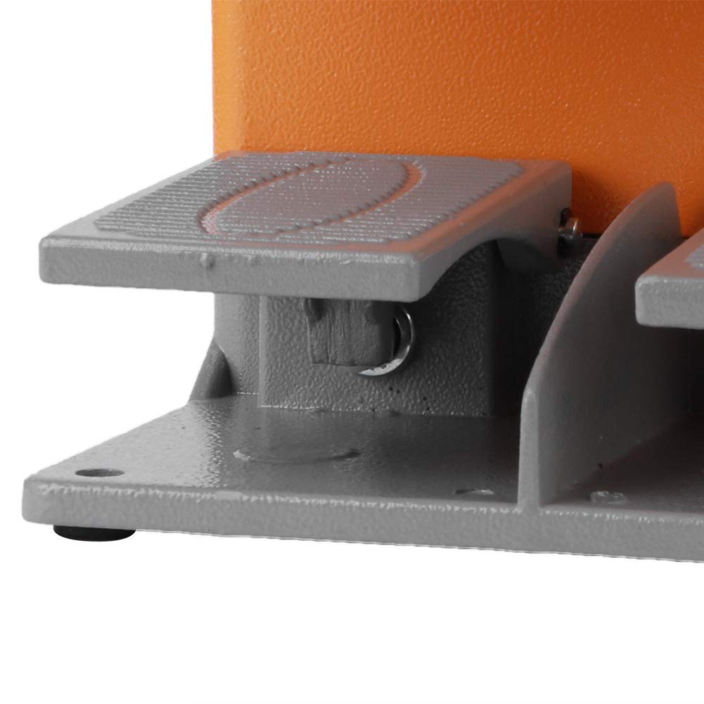Fußpedalschalter, Doppel Fußschalter Pedalschalter Fussschalter Fußtaster mit Schutzhaube Trittschalter Fußpedal Schalter für Stromversorgungs Clip Kit Elektrische Maschinen