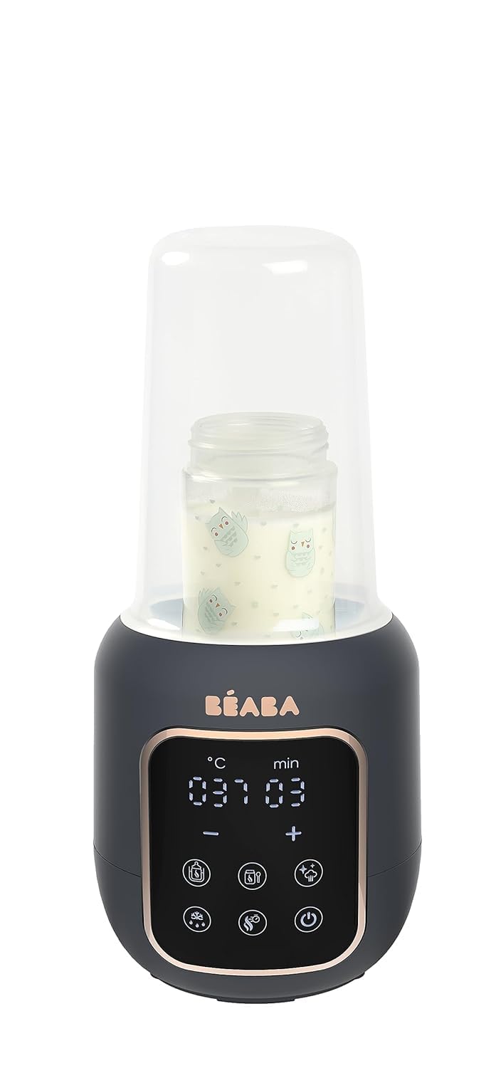 BÉABA, 1 Chauffe-Biberon/Stérilisateur et 1 Boite Doseuse, Chauffe Lait Multifonctions : 5 Modes, Bain-Marie, Chauffe Petit Pots, Décongelation, Mode Rapide, Mode Stérilisation, Multi Milk