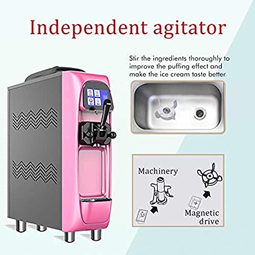 Kommerzielle Mini Slim Softeismaschine, Desktop-Eismaschine Mit LED-Touchscreen Für Frozen Yogurt, Gelato Store, Bars… – Bild 6