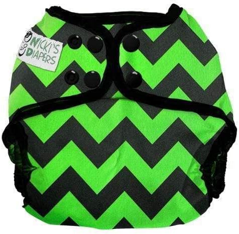 Nicki's Diapers Funda de pañal de tela a presión de tamaño único, cubierta impermeable ajustable para bebés o bebés Pañales de tela preplegados,