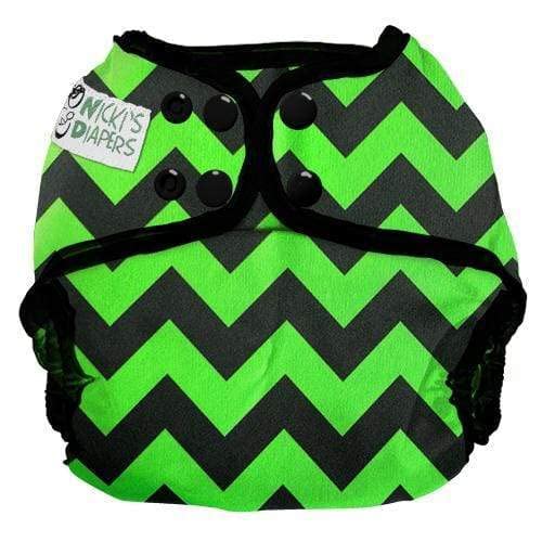 Image of Nicki's Diapers One Size Snap Cloth Diaper Cover | Adjustable Waterproof Cover for Baby Boys or Baby Girls | Coves Prefold Cloth Diapers, Flat Diapers, or Fitted | 8-35+lbs