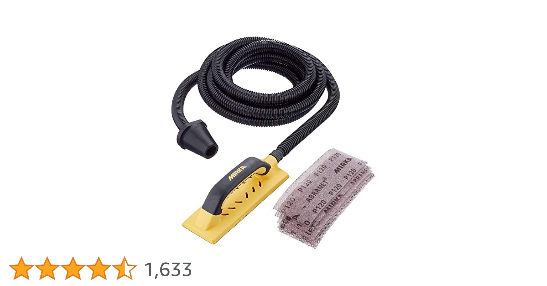 Kit Ponçage Sans Poussière Mirka Handy - Bloc Ponceuse Manuelle Avec Aspiration Et Abrasifs Abranet