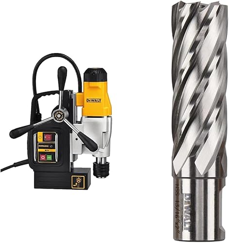 DEWALT - Prensa de taladro de 2 velocidades, magnética, 2 pulgadas con cortador anular HSS de 1316 x 2 pulgadas (34 pulgadas) WELDON (DWE1622K y