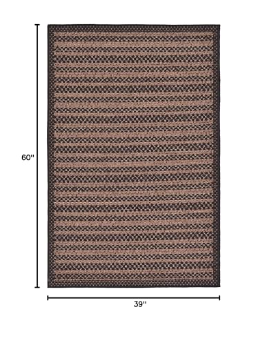 Tapete decorativo Rugs.com marrón 3'3" x 5' miniatura 2