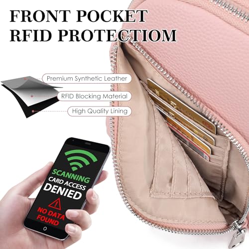 Image of INICAT Small Travel Purse,Anti Theft Crossbody Bag for Women | RFID Blocking, 8 Card Slots,Secure Back Zipper Pocket,Sling Style