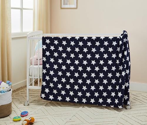 Amazon Basics Baby Blanket | 240 GSM | Super Soft (Navy Blue) For Rs. 179 @ 78 %
