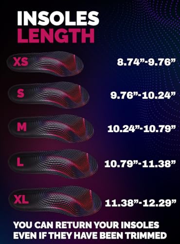Image of CRUVHEAL Sport Running Insoles Men - Shock Absorbing Athletic Inserts, XS