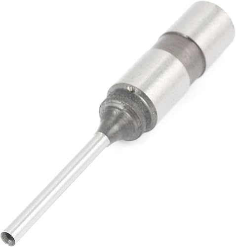 IIVVERR 0.118 in Diámetro de perforación recto Perforadora perforadora de papel hueco Broca de tono plateado 2.756 in de largo (Máquina perforadora