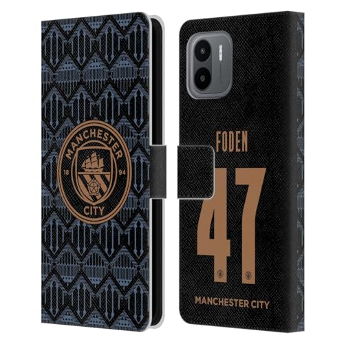 Head Case Designs Officially Licensed Manchester City Man City FC Phil Foden 2020/21 Players Away Kit Group 2 Leather Book Wallet Case Cover Compatible with Xiaomi Redmi A2