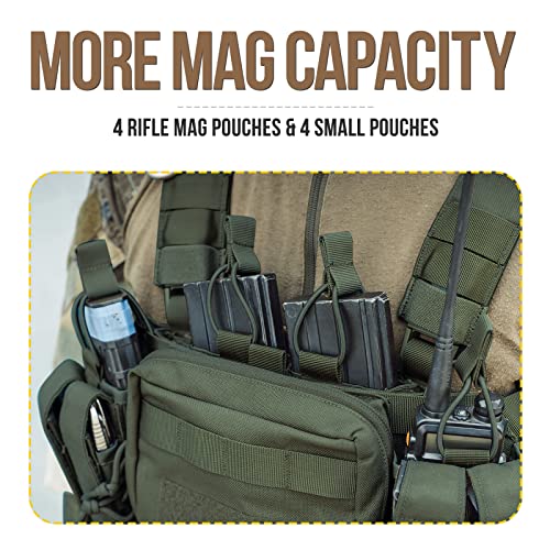 Image of VISMIX Tactical Chest Rig, Adjustable&Detachable Molle Chest Rigs with Mag Pouch