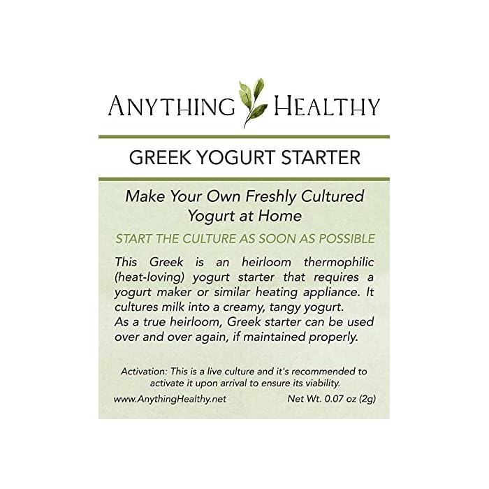 Buy Traditional Greek Yogurt Starter Heirloom Thermophilic Culture