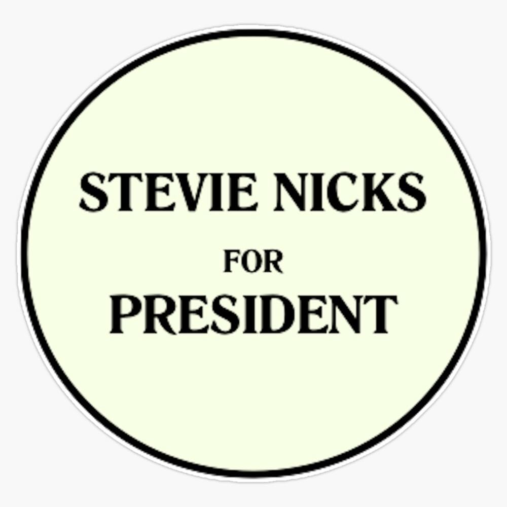 LAD Studio Stevie Nicks for President Window Bumper Sticker Decal 5""