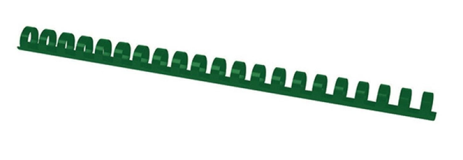 Plastikowe grzbiety do bindowania A4 14mm 100 sztuk zielone