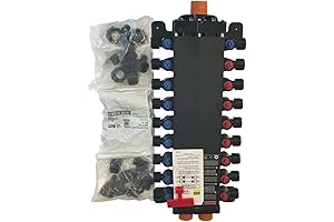 1/2-Inch PureFlow Zero Lead Poly Alloy PEX Crimp Manabloc With 18 Ports
