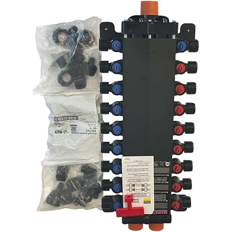1/2-Inch PureFlow Zero Lead Poly Alloy PEX Crimp Manabloc With 18 Ports