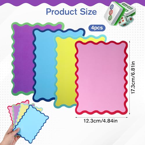 4 Cartas Mezcladoras de Mahjong en PVC resistente miniatura 2