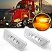 Xotic Tech Clear Lens Chrome Amber LED Wheel Fender Side Marker Light Truck Signal Lamps for Kenworth T680 T700 T880 Peterbilt 567 Set-Back Axle Models