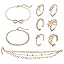 9 Pcs Rosegold and Gold Set 9 Pcs Rosegold and Gold Set