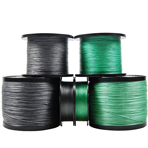 Shaddock Fishing® Karpfenangelschnur, 4 steht für 4,5 kg bis 453 kg, superstarke, geflochtene Angelschnur mit 2 Farben, Salz- und Süsswasserangeln – Bild 4