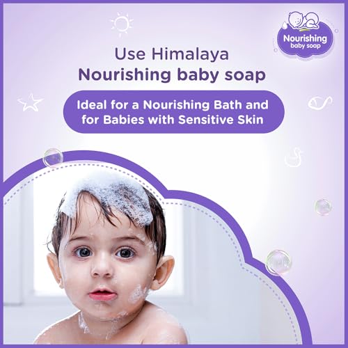 Image of Himalaya Nourishing baby soap 125g | Buy 3 Get 1 Free | No 1 Doctor prescribed brand | Honey, Sunflower oil, Milk, Castor Oil |Antibacterial and Moisturization Action for sensitive skin|Gentle.Safe.researched