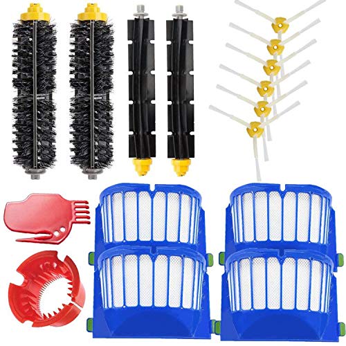 Awinker 16 Piezas Recambios para Roomba Serie 600 605 615 616 620 621 630 635 650 652 660 665 680 690 695 Cepillos y Filtros de Repuesto