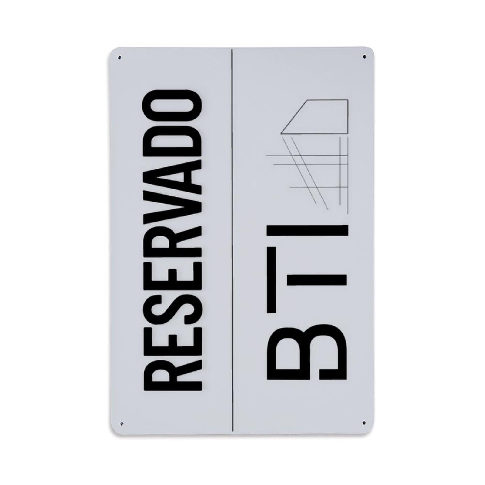 Ldfuieksufg Style Spanish Reserved B1 Seat Minimalist Warning Sign Vintage Aluminium Metal Sign, Retro Wall Decor For Home, Bar, Garage & Farmhouse 30X20cm