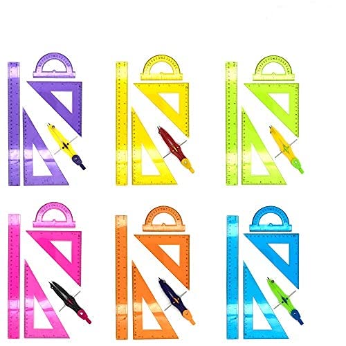 Amazon.com: Emraw 4-Piece Geometry Ruler Combination Sets with Center ...