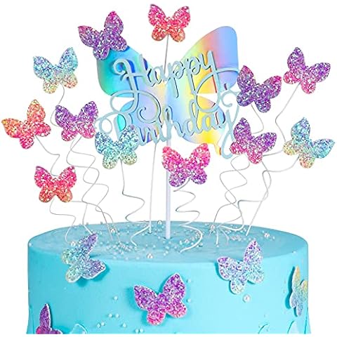 Fuyamp 16-teiliges Schmetterlings-Dekoration, für Geburtstagspartys, Mädchen Cover